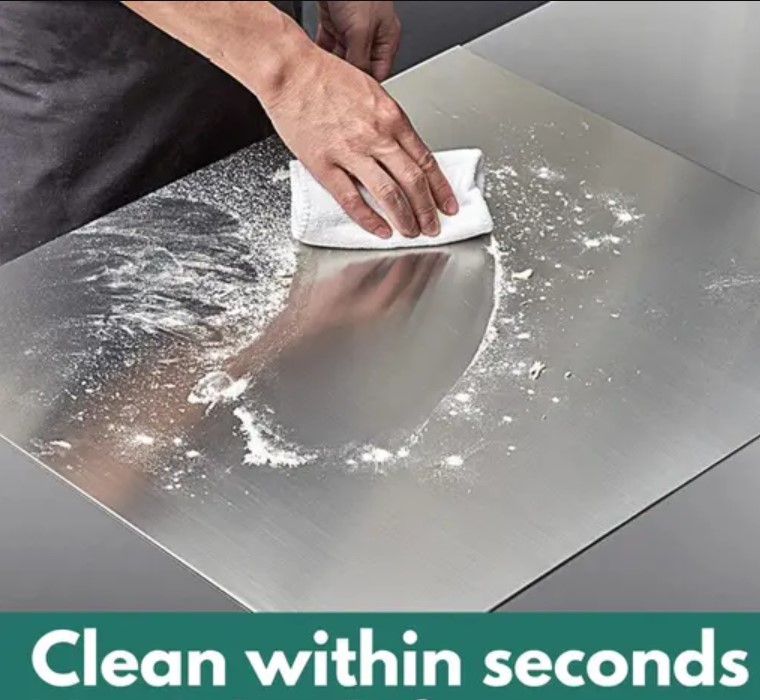 Premium Stainless Steel Chopping Board | Steel Kitchen Counter top for Cutting, Vegetable Chopper, for Meat & Veggies Items, Chopping Board Steel pad - Image 2